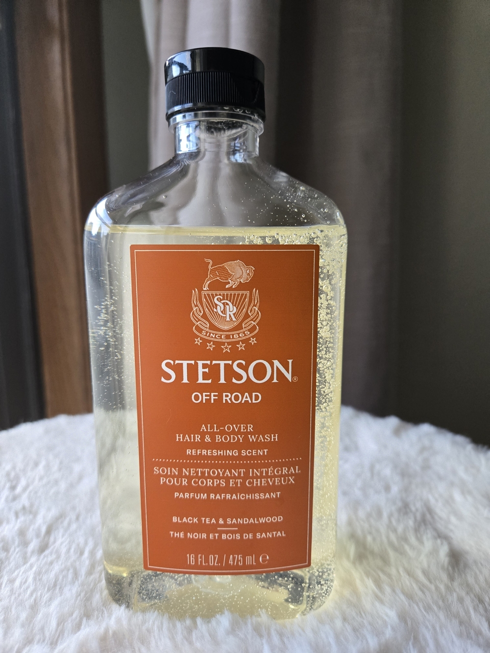 Stetson Off Road All Over Hair & Body Wash Black Tea Sandalwood 16oz/ 475ml